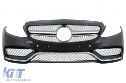 Front Bumper suitable for Mercedes C-Class W205 S205 C205 A205 (2014-2018) Limousine T-Model Coupe Cabriolet C63 Design