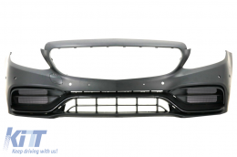 Front Bumper suitable for Mercedes C-Class W205 S205 A205 C205 Limousine T-Model Coupe Cabriolet (2014-2020) Facelift C63 Design - FBMBW205FAMGBWOG