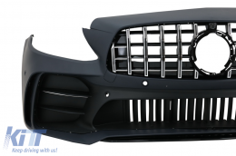 Front Bumper suitable for Mercedes C-Class W205 S205 A205 C205 (2014-2020) GT R Design-image-6079183