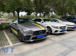 Front Bumper suitable for Mercedes C-Class W205 S205 A205 C205 (2014-2020) GT R Design-image-6079228