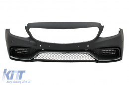 image-45-Front Bumper suitable for Mercedes C-Class W205 S205 C205 A205 (2014-2020) Limousine T-Model Coupe Cabriolet C63 Design Without Front Grille