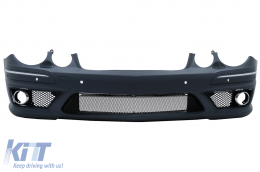 Front Bumper suitable for Mercedes E-Class W211 Facelift (2006-2009) without Fog Lights - FBMBW211FAMGPWOFL