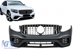 Front Bumper suitable for Mercedes GLC X253 SUV GLC Coupe C253 (2015-2019) GLC63 Design