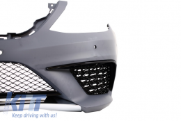 Front Bumper suitable for Mercedes S-Class W222 (2013-06.2017) S63 Design with Central Grille Piano Black-image-6018502