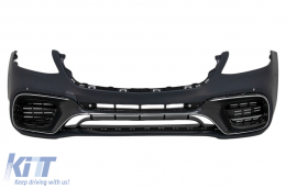 Front Bumper suitable for Mercedes S-Class W222 Facelift (2017-2020) S63 Design - FBMBW222AMGBS63FAP
