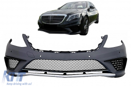 Front Bumper suitable for Mercedes S-Class W222 (2013-06.2017) S63 Design - FBMBW222AMGS63BSA