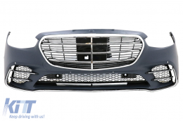 Front Bumper suitable for Mercedes S-Class W223 Limousine (2020-up) Sport Line Design - FBMBW223A