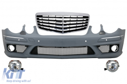 Front Bumper suitable for Mercedes W211 E-Class (2002-2009) Assembly with Facelift Front Grille - COFBMBW211AMGPFG