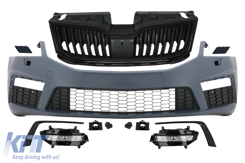 Front Ansatz V.3 für Skoda Octavia RS Mk3 Carbon Look – Tuning King
