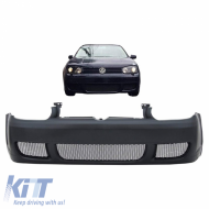 Front Bumper suitable for VW Golf IV (4) 98-03 R32 Look from ABS plastic with plastic mesh