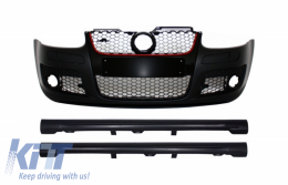 Front Bumper suitable for VW Golf Mk 5 V Golf 5 (2003-2007) GTI Design with Side Skirts - COFBVWG5GTIWFSS