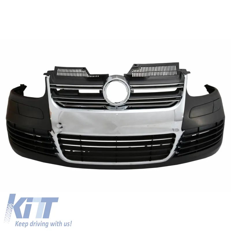 Front Bumper suitable for VW Golf V (5) 03-08 / Jetta 05-10 R32 Look With Chrome Grille