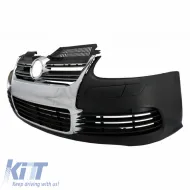 Front Bumper suitable for VW Golf V (5) 03-08 / Jetta 05-10 R32 Look With Chrome Grille-image-6289844