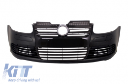 Front Bumper suitable for VW Golf V 5 (2003-2007) Jetta (2005-2010) R32 Piano Glossy Black Grill