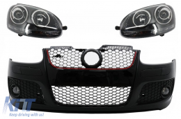 Front Bumper suitable for VW Golf V 5 MK5 (2003-2007) GTI Design with Xenon Look Headlights
