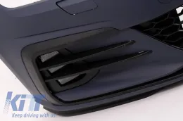 Front Bumper suitable for VW Golf VII (7) 13-17 Upgrade to GTI 7.5 Look 17-19 Set With Grille & Led Fog Lights-image-6314262