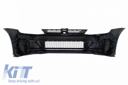 Front Bumper suitable for VW Golf VII (7) 13-17 Upgrade to GTI 7.5 Look 17-19 Set With Grille & Led Fog Lights