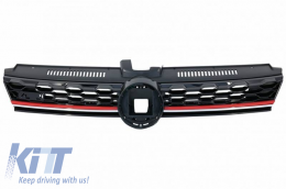 Front Bumper suitable for VW Golf VII (7) 13-17 Upgrade to GTI 7.5 Look 17-19 Set With Grille & Led Fog Lights