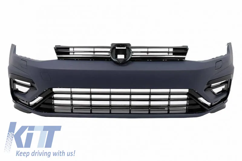 Front Bumper suitable for VW Golf VII (7.5) 16-20 Facelift R-Look With Grille