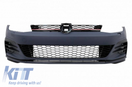 Front Bumper suitable for VW Golf VII (7.5) 17-20 Facelift With Led Fog Lights GTI Look & Grille