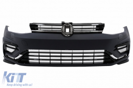 Front Bumper suitable for VW Golf VII 7 (2013-2017) 7.5 Facelift R-Line Design - FBVWG7RLDDS