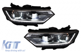 Front Bumper suitable for VW Passat B8 3G (2015-2018) R-Line with Headlights LED Matrix with Sequential Dynamic Turning Lights-image-6043411