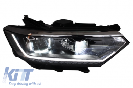 Front Bumper suitable for VW Passat B8 3G (2015-2018) R-Line with Headlights LED Matrix with Sequential Dynamic Turning Lights-image-6043413