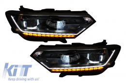 Front Bumper suitable for VW Passat B8 3G (2015-2018) R-Line with Headlights LED Matrix with Sequential Dynamic Turning Lights-image-6043414