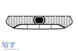 Front bumper type M5 suitable for BMW 5 Series G30, G31 2017-2019, with grille for ACC, with openings for PDC-image-6231675
