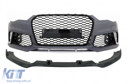 Front Bumper with Add-On Spoiler Lip suitable for Audi A6 C7 4G Facelift (2015-2018) RS6 Design