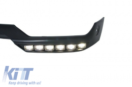 Front Bumper with BullBar Upper Spoiler Lip LED DRL Extension suitable for Mercedes G-Class W463 (1989-2018) G65 Design-image-6045856