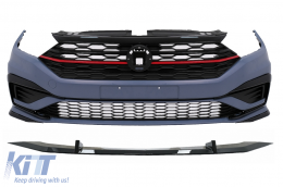 Front Bumper with Central Grille and Lip Extension Spoiler suitable for VW Jetta Mk7 (2019-2021) GLI Design - COFBVWJ7GLI