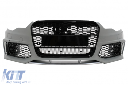 Front Bumper with Central Grille suitable for Audi A6 C7 4G (2011-2015) RS6 Design