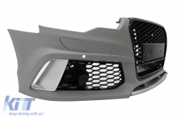 Front Bumper with Central Grille suitable for Audi A6 C7 4G (2011-2015) RS6 Design-image-6099395