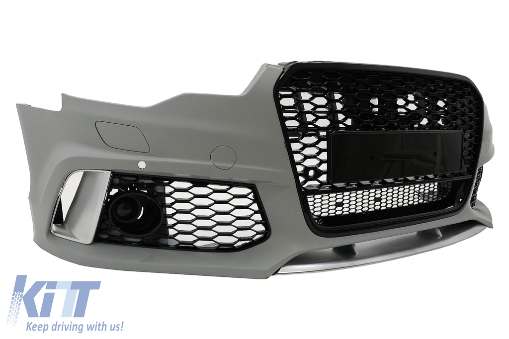 Front Bumper with Central Grille suitable for Audi A6 C7 4G (2011-2015) RS6  Design 
