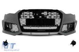 Front Bumper with Central Grille suitable for Audi A6 C7 4G Facelift (2015-2018) RS6 Design