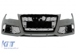 Front Bumper With Central Grille suitable for Audi A7 4G Pre-Facelift (2010-2014) RS7 Design - FBAUA74GRSG