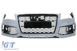 Front Bumper With Central Grille suitable for Audi A7 4G Pre-Facelift (2010-2014) RS7 Design - FBAUA74GRSG