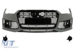 Front Bumper With Central Grille suitable for Audi A7 4G Facelift (2015-2018) RS7 Design - FBAUA74GFRSG