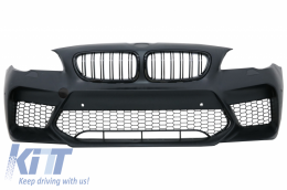 Front Bumper With Central Grilles suitable for BMW 5 Series F10 F11 (2011-2017) G30 M5 Design - FBBMF10M5PWG