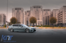 Front Bumper With Central Grilles suitable for BMW 5 Series F10 F11 (2011-2017) G30 M5 Design-image-6085996