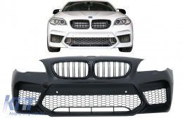 Front Bumper With Central Grilles suitable for BMW 5 Series F10 F11 (2011-2017) G30 M5 Design-image-6087008