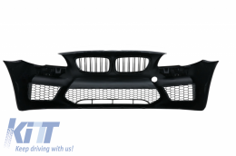 Front Bumper With Central Grilles suitable for BMW 5 Series F10 F11 (2011-2017) G30 M5 Design Without PDC-image-6043103