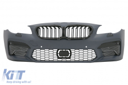 image-19-Front Bumper with Central Grilles suitable for BMW 5 Series F10 F11 (2011-2017) M5 2020 Style