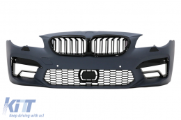 Front Bumper with Central Grilles suitable for BMW 5 Series F10 F11 (2011-2017) M5 2020 Style - FBBMF10M5GB
