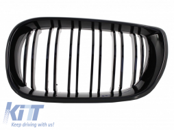 Front Bumper with Central Kidney Grilles Double Stripe suitable for BMW E46 (1998-2004) and Fog lights M3 Look-image-5993696