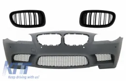 image-19-Front Bumper with Central Kidney Grilles suitable for BMW 5 Series F10 F11 (2011-2017) M5 Design
