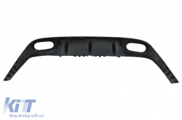 Front Bumper with Diffuser and Exhaust Muffler Tips suitable for Mercedes E-Class C238 A238 (2016-up) E63 Design Black Chrome-image-6058649