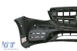 Front Bumper with Diffuser and Exhaust Muffler Tips suitable for Mercedes E-Class C238 A238 (2016-up) E63 Design Black Chrome-image-6088878