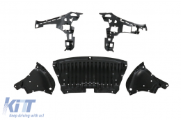 Front Bumper with Diffuser and Exhaust Muffler Tips suitable for Mercedes E-Class C238 A238 (2016-up) E63 Design All Black-image-6088879